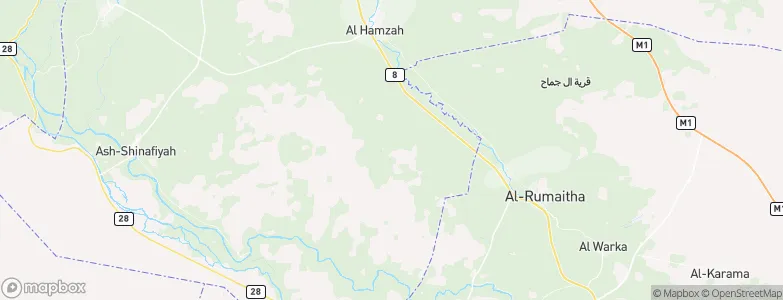 Muḩāfaz̧at al Qādisīyah, Iraq Map