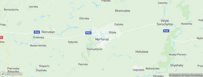 Myrhorod, Ukraine Map