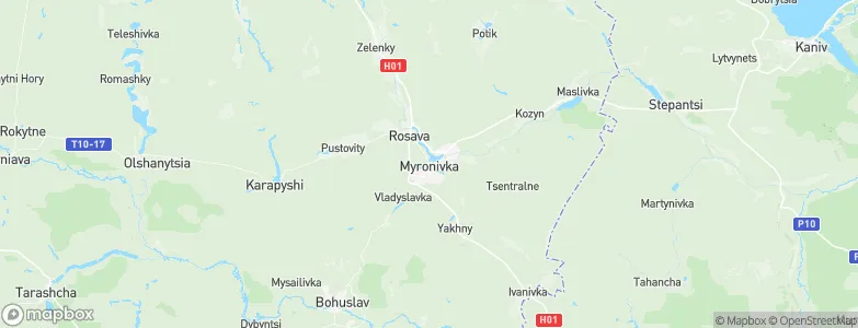 Myronivka, Ukraine Map