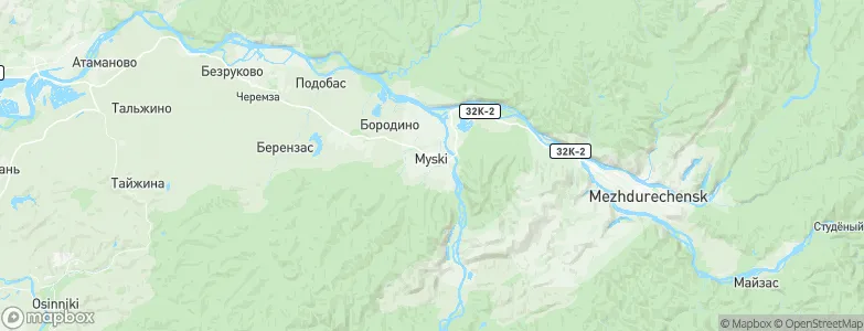 Myski, Russia Map