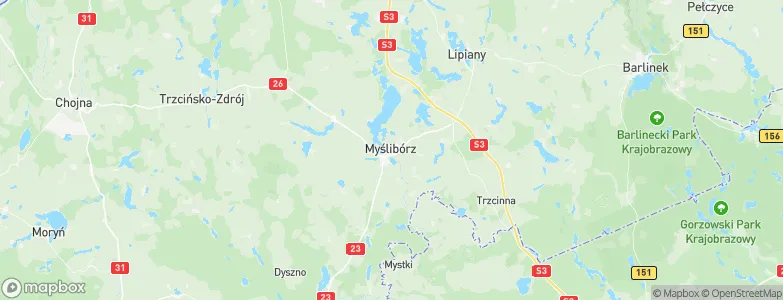 Myślibórz, Poland Map