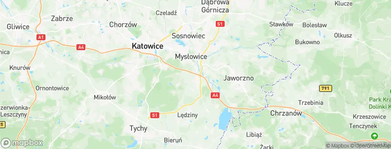 Mysłowice, Poland Map