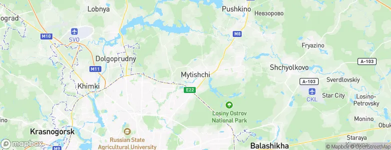 Mytishchi, Russia Map