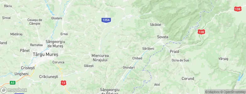 Măgherani, Romania Map