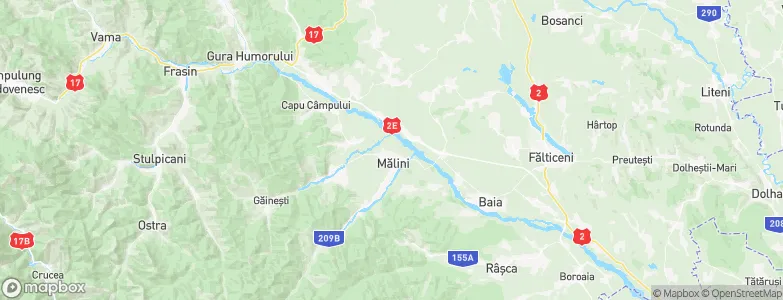 Mălini, Romania Map