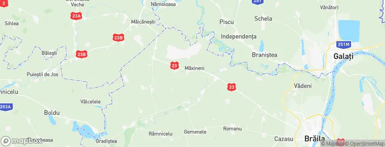 Măxineni, Romania Map