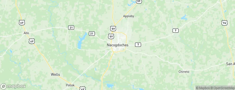 Nacogdoches, United States Map
