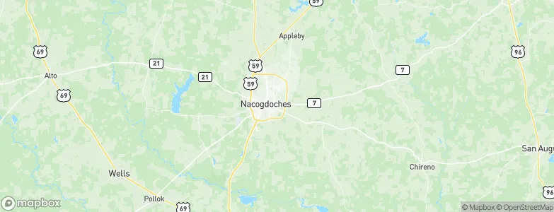 Nacogdoches, United States Map