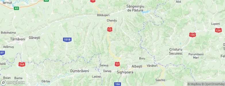 Nadeş, Romania Map