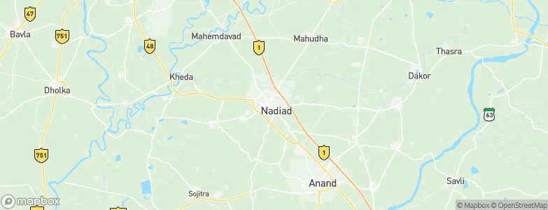 Nadiād, India Map
