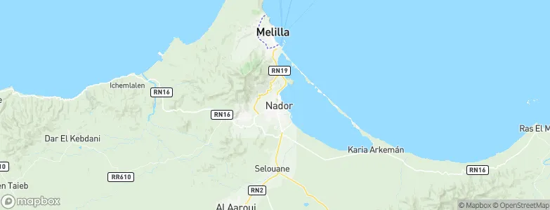 Nador, Morocco Map