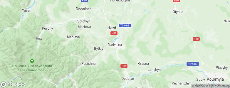Nadvirna, Ukraine Map