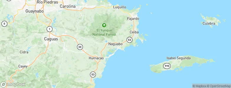 Naguabo, Puerto Rico Map