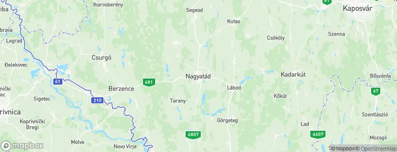 Nagyatád, Hungary Map