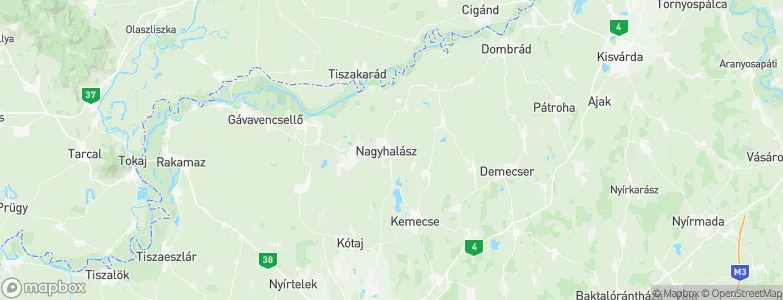 Nagyhalász, Hungary Map