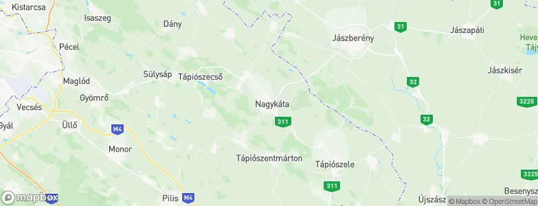 Nagykáta, Hungary Map