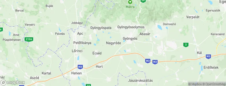 Nagyréde, Hungary Map