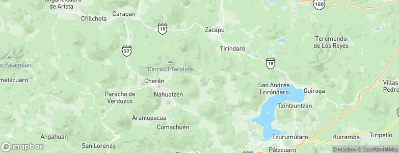 Nahuatzén, Mexico Map