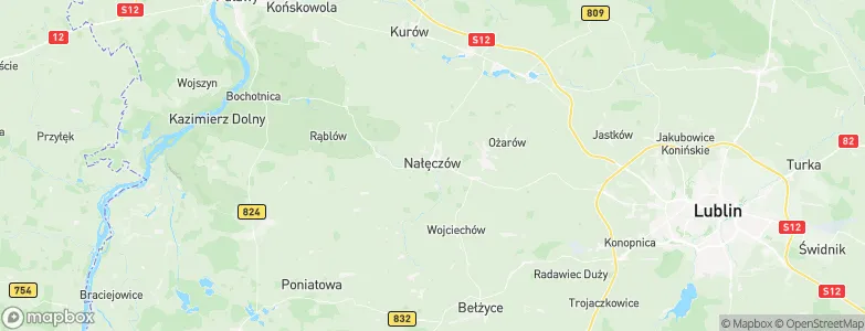 Nałęczów, Poland Map
