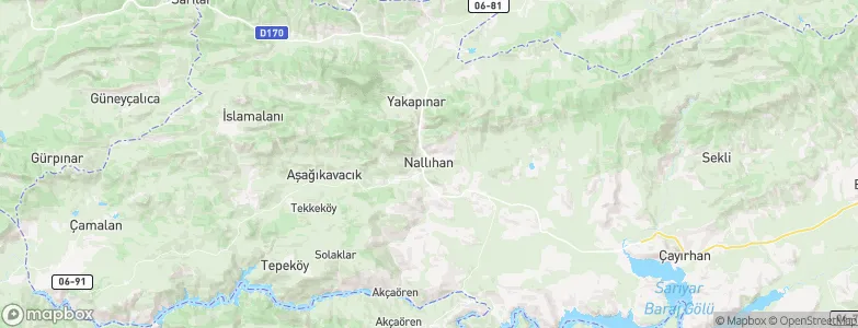 Nallıhan, Turkey Map