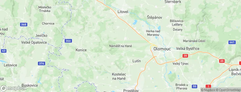 Náměšť na Hané, Czechia Map