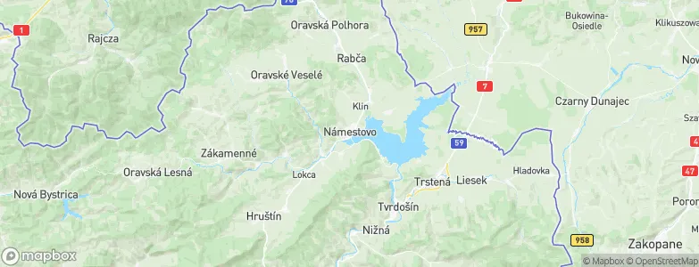 Námestovo, Slovakia Map