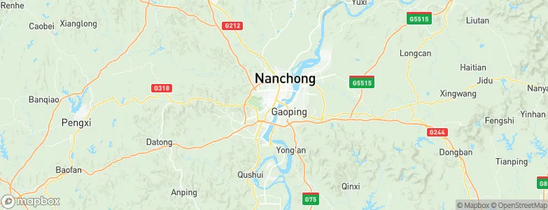 Nanchong, China Map