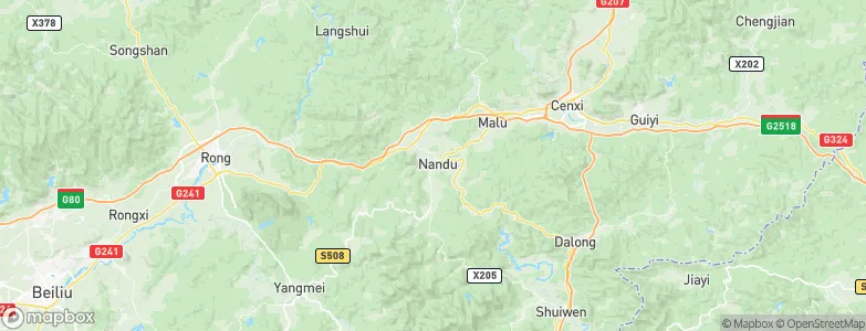Nandu, China Map