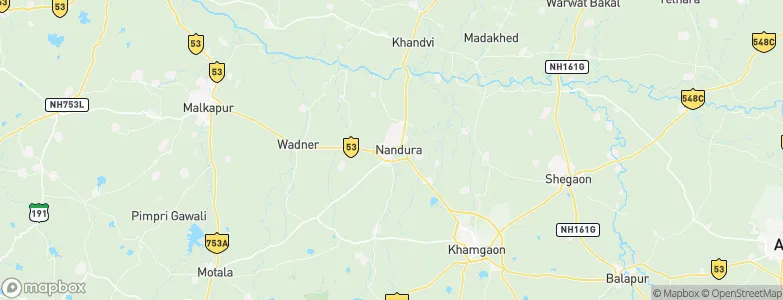 Nāndūra Buzurg, India Map
