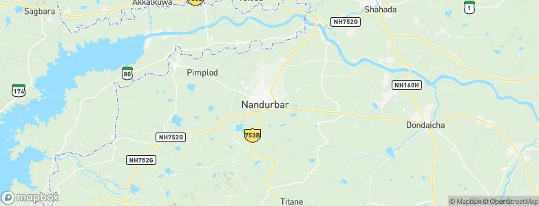Nandurbar, India Map