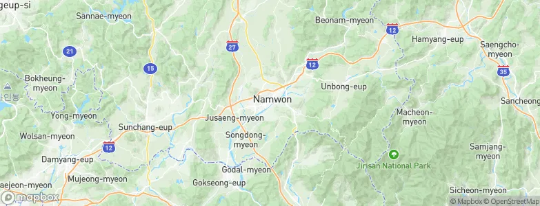 Nangen, South Korea Map