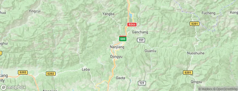 Nanjiang, China Map
