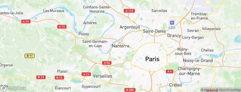 Nanterre, France Map