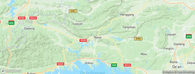 Nanyi, China Map