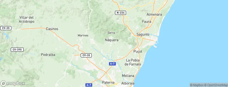 Náquera, Spain Map