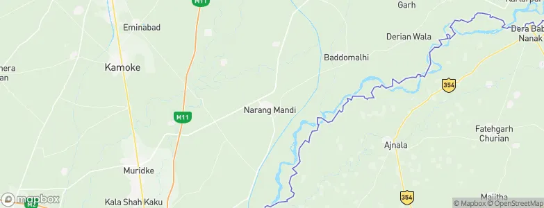 Narang Mandi, Pakistan Map