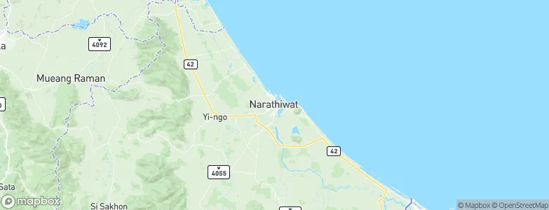 Narathiwat, Thailand Map