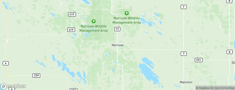 Narcisse, Canada Map