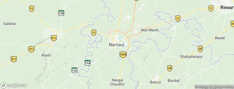 Narnaul, India Map