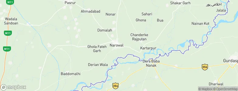 Narowal, Pakistan Map
