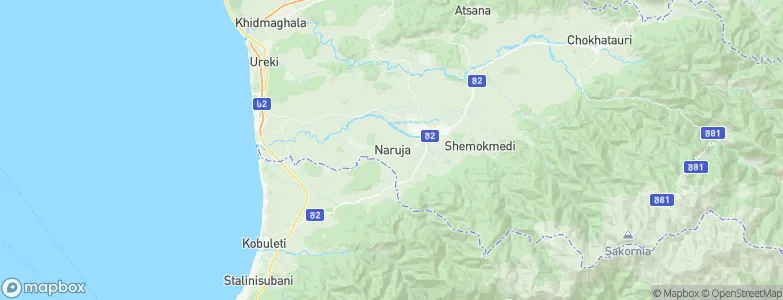 Naruja, Georgia Map