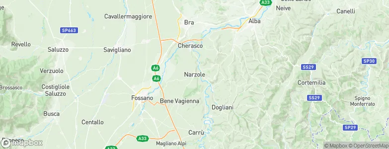 Narzole, Italy Map