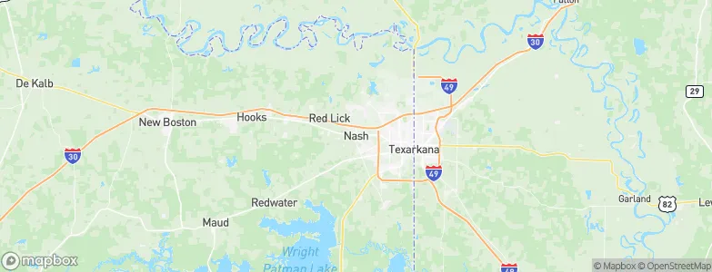 Nash, United States Map