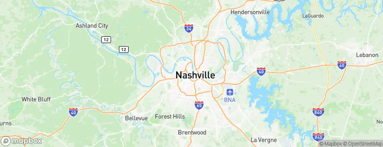Nashville, United States Map