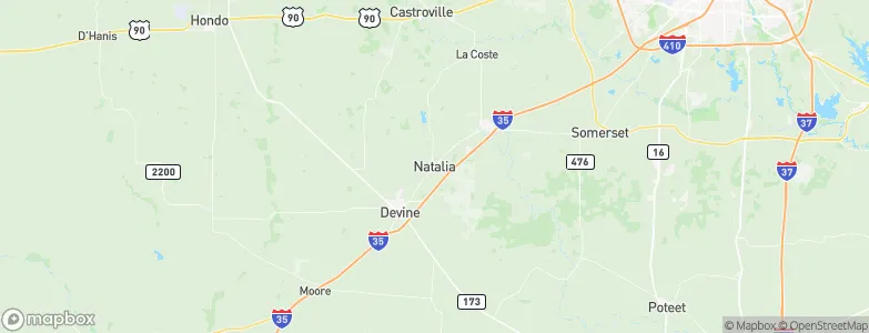 Natalia, United States Map