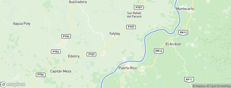Natalio, Paraguay Map