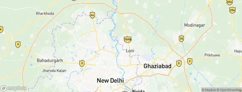National Capital Territory of Delhi, India Map
