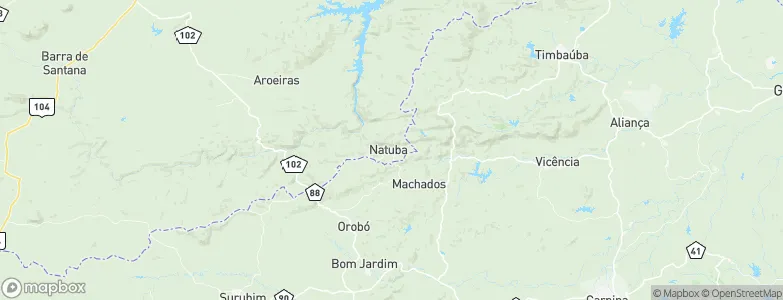 Natuba, Brazil Map