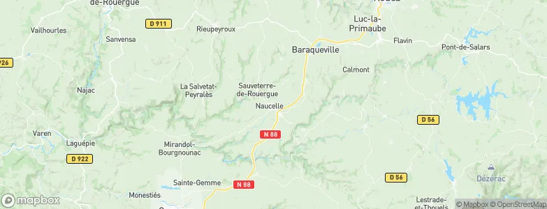 Naucelle, France Map
