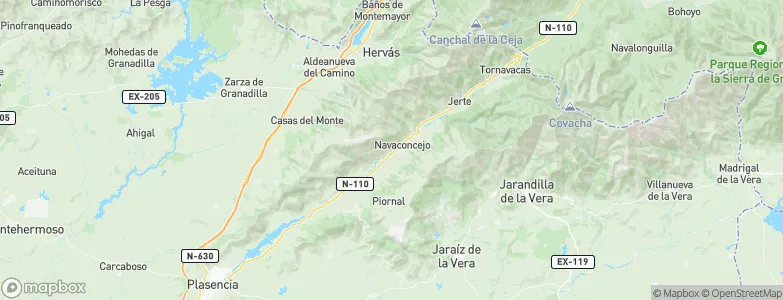 Navaconcejo, Spain Map